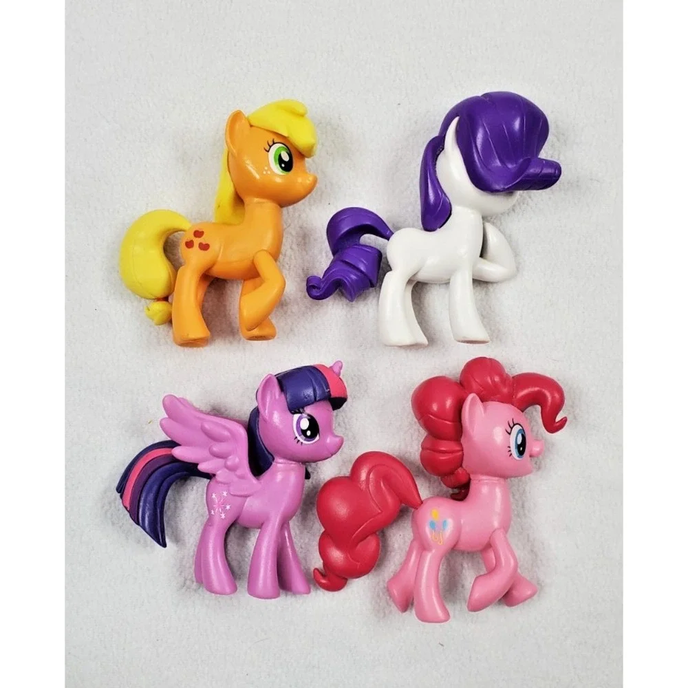 My Little Pony Figures Kids Good 4pc Lot Twilight‎ Pinkie Rarity Applejack toys